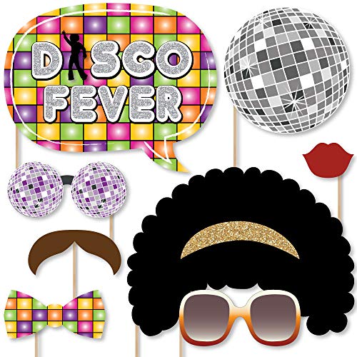 Big Dot of Happiness 70s Disco Party Photo Props Kit - 20 Premium Retro-Style Props, Funky Photo Booth Accessories, 1970s ...