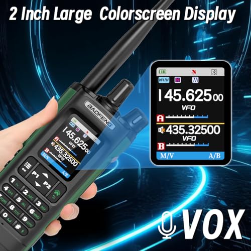 BAOFENG UV-32 Ham Radio Long Range 10W Rechargeable Walkie Talkies 5RM K5 Handheld Two Way Radio NOAA Weather Radio with G...