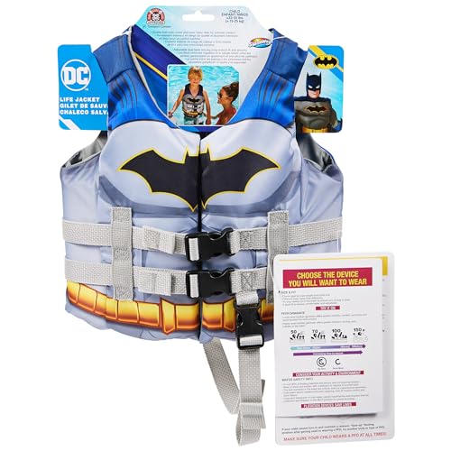 SwimWays DC Swim Trainer Life Jacket, US Coast Guard Approved Life Vest Kids Swim Vest, Pool Floats & Life Jackets for Kid...