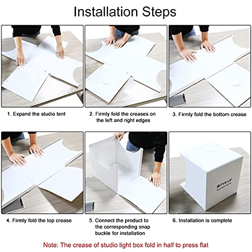 Photo Light Box 10" Portable Folding Photography Light Tent kit with 2 Light Bar -40pcs LED Light and 6 Kinds Color Backgr...
