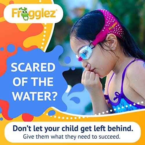 Frogglez Youth Wide View Anti-Fog Crystal Clear Swim Goggle Mask for Kids under 10 (Ages 4-10)