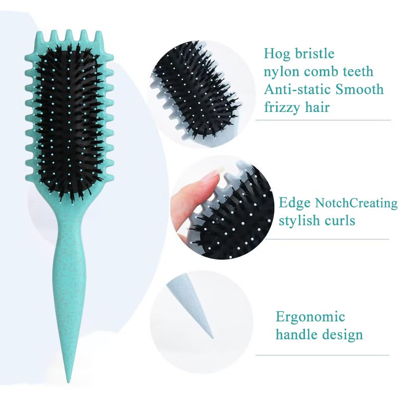Curl Defining Brush, Curl Brush For Curly Hair, Curly Hair Brush for Combing and Shaping Curls to Reduce Pulling and Curl Separa