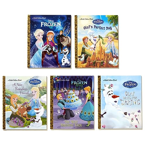 Frozen Little Golden Book Library (Disney Frozen): Frozen; A New Reindeer Friend; Olaf's Perfect Day; The Best Birthday Ever; Olaf Waits for Spring