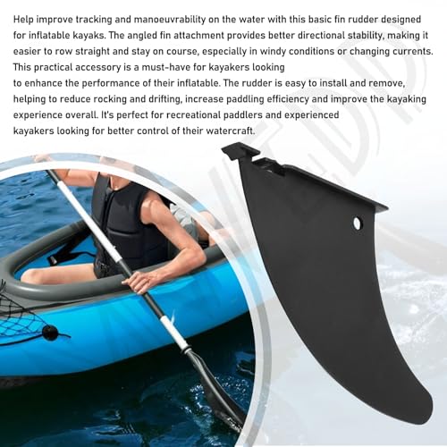 MWEDP 12181 Skeg Fin Rudder for Intex Inflatable Kayak Boats Challenger K1(68305EP), K2 (68306EP 68307EP), Excursion Pro (...