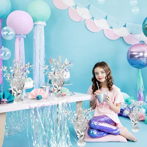 6 Pcs Metallic Foil Star Burst Table Centerpieces Patriotic Decoration for Wedding Birthday Graduation Veteran Day Memoria...