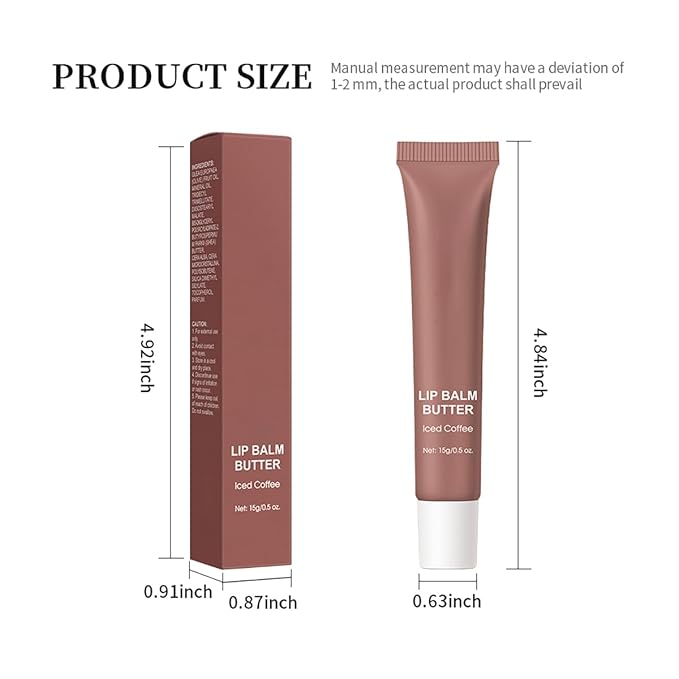 4 Flavors Lip Glossy Butter Balm Lip Tint Hydrating Lip Gloss Ultra-Hydrating & Nourishing Lip Care with Natural Ingredients (02# Mint)