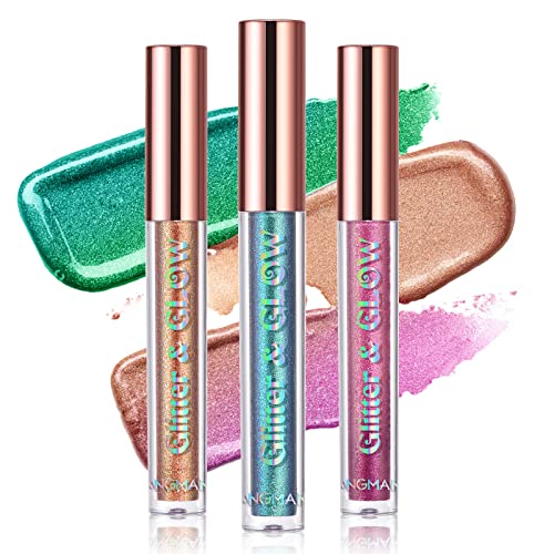BestLand Liquid Glitter Eyeshadow Set, Multichrome Glitter Shimmer Eye Looks Waterproof Long Lasting Quick-Drying Sparklin...