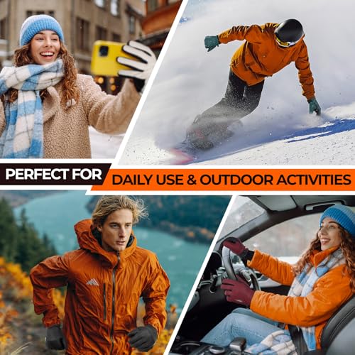RIVMOUNT Winter Gloves 3M Warm Cold Weather Ski Snow for Men Women, Thermal Waterproof Touchscreen Windproof, Suitable for...