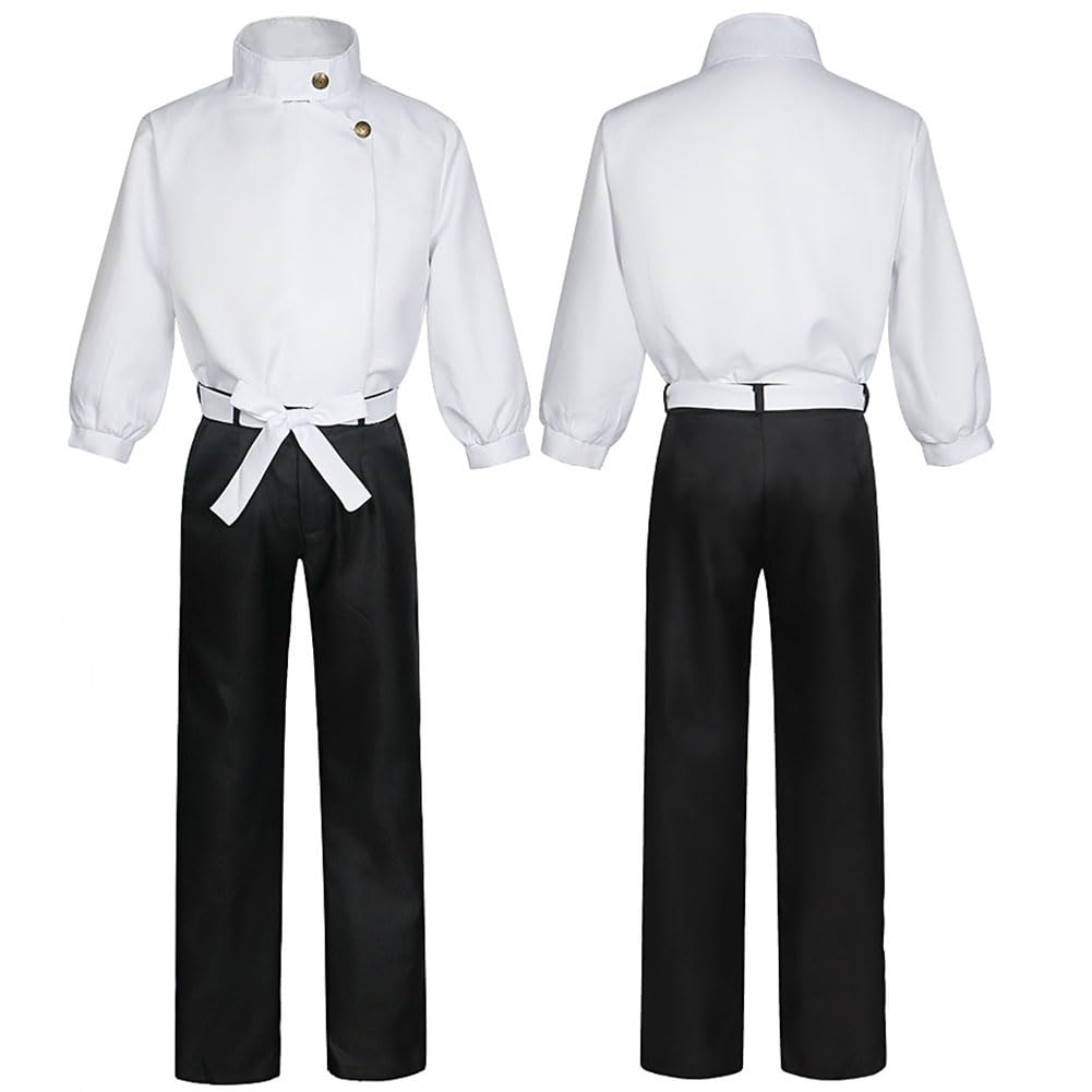 Oikawa Okkotsu Yuuta Cosplay Costume Okkotsu Yuuta Cosplay Outfit School Uniform Kimono Full Set(White,3XL)