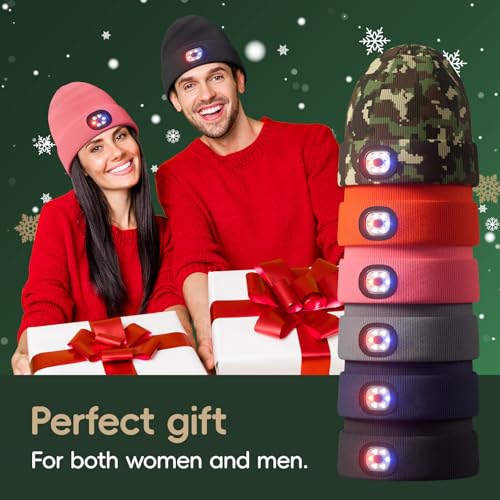 Olulse Unisex Beanie with The Light, Gifts for Men Women Husband Him