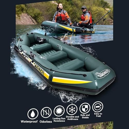 DJCDDM Inflatable Kayak Fishing Boat,Inflatable Boat Raft Inflatable Kayak, Rubber Boat Travel Kayak Water Sports