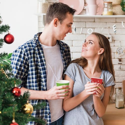 Arsemica 60 Pack Christmas Cups, Funny Christmas Party Supplies, 12 oz Holiday Disposable Coffee Paper Cups, Novelty Xmas ...