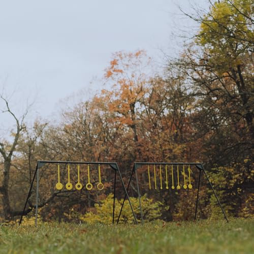 Caldwell AR500 Steel Target Kits with Target Stand, Rifle Rated, 1/4"-3/8" Steel, for Range, Practice Shooting, and Outdoors