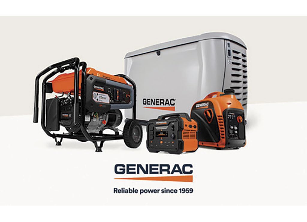 Generac 28kW Home Standby Generator for home use with 200 amp transfer switch, built-in cellular connectivity, whole house generator for power backup - Comes With Ecobee Smart Thermostat
