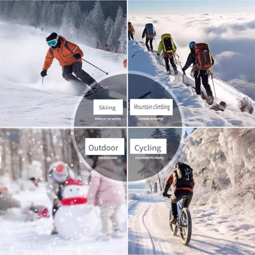 1PC All-Season Thermal Balaclava Fleece Windproof Face Mask with Neck Gaiter Cold-Weather for Skiing Motorcycle Hiking