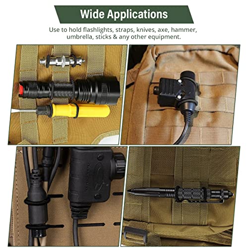 GearHill Molle Attachments, Tactical Backpack Accessories, Molle Webbing Binding Ribbon Multipurpose Tactical Bag Molle Ac...