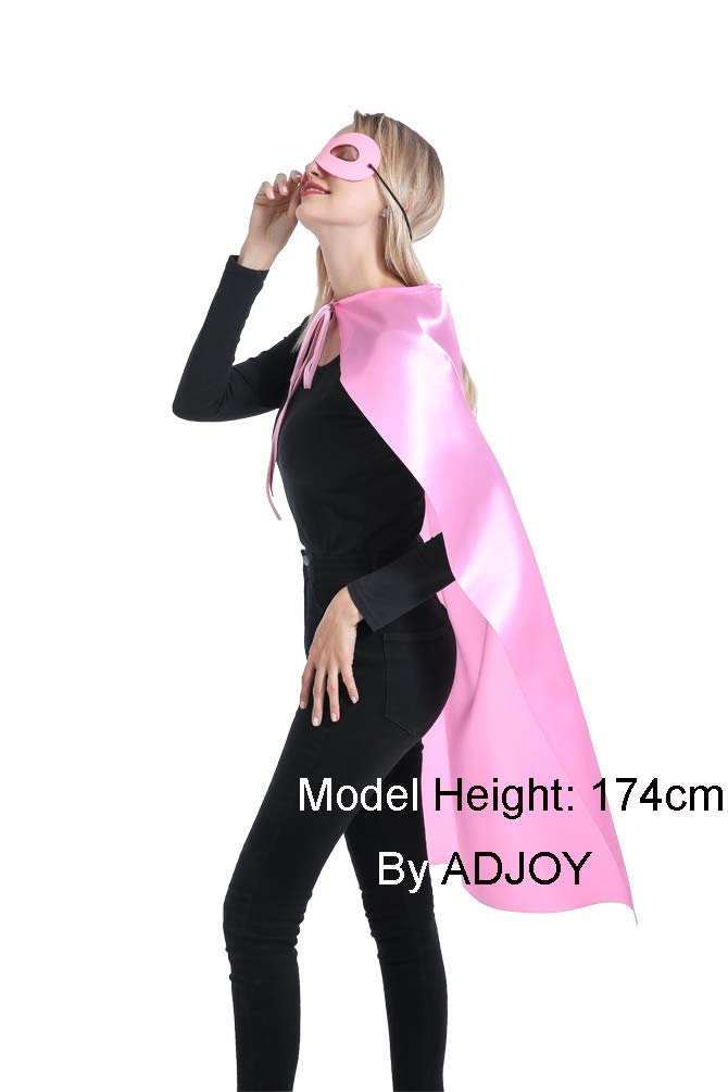 ADJOY Superhero Capes and Masks for Adults Girls and Boys - Team Spirit Building Party Capes - Mixed Colors 12 Sets