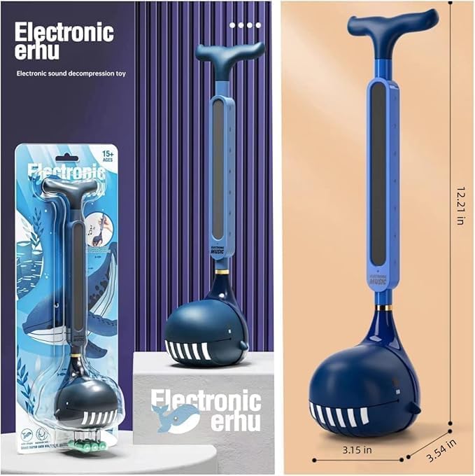 Electronic Musical Instrument, Portable Electric Digital Music Synthesizer Cool Stuff Fun Gifts (Blue Whale)