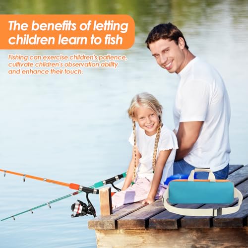 2PCS Fishing Rod Reel Combo 5.9FT Telescopic Fishing Pole Spinning Reel with Baits Hooks Storage Bag Compact Collapsible F...