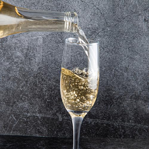 SHYRC Glass Champagne Flutes Set of 16, 6oz Classic Champagne Glasses, Sparkling Wine Glass, Champagne Flutes with Long St...