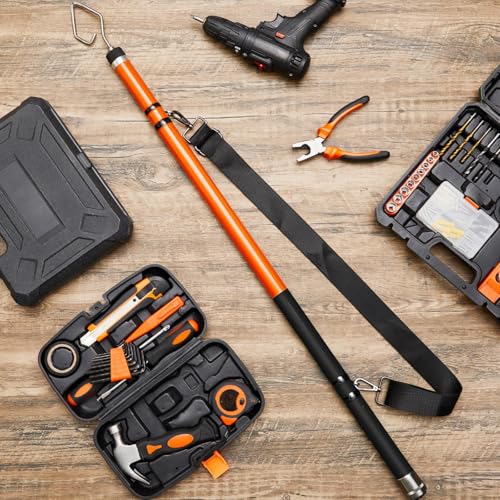 Nuanchu Wire Spanner Plus Telescopic Pole 24 ft High Density Carbon Fiber Telescoping Extension Pole with Insulated Handle...