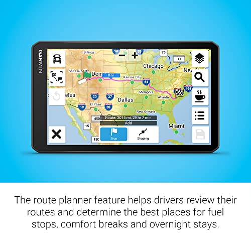 Garmin dezl OTR710 (Renewed), Large, Easy-to-Read 7 inch GPS Truck Navigator, Custom Routing, High-Resolution Birdseye Sat...