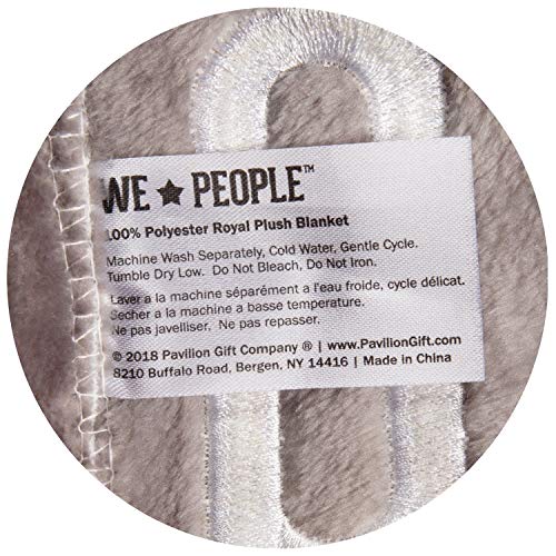 Pavilion - Life is Better When You're Camping - Gray & White Striped Super Soft 50 x 60 Inch Striped Throw Blanket with Em...