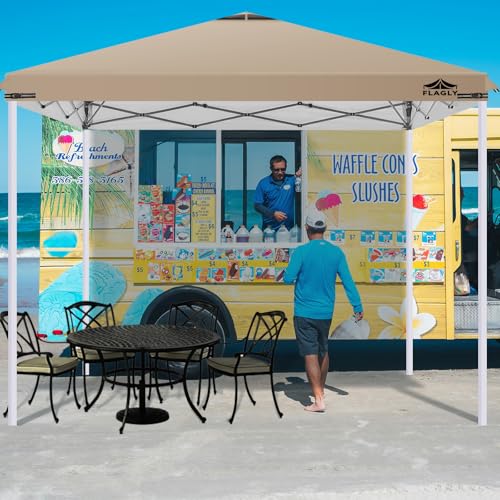 10x10ft Replacement Canopy Top with Air Vent, Waterproof & UV Protection Canopy Tent Top Cover for Straight Leg Canopy Fra...