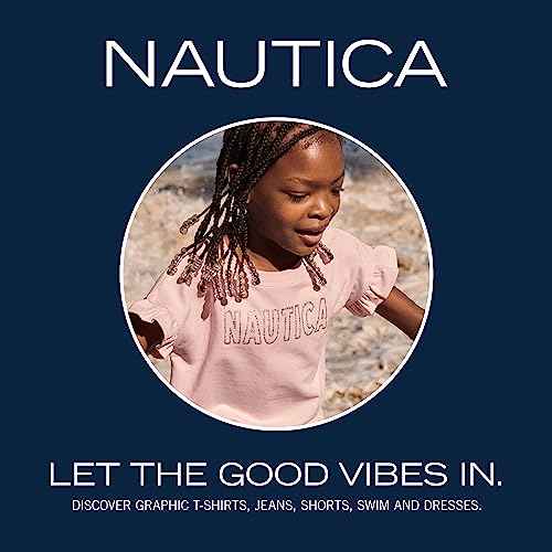 Nautica Girls' Two-Piece Rashguard Swimsuit Set, UPF 50+ Sun Protection, Quick-Dry Bathing Suit
