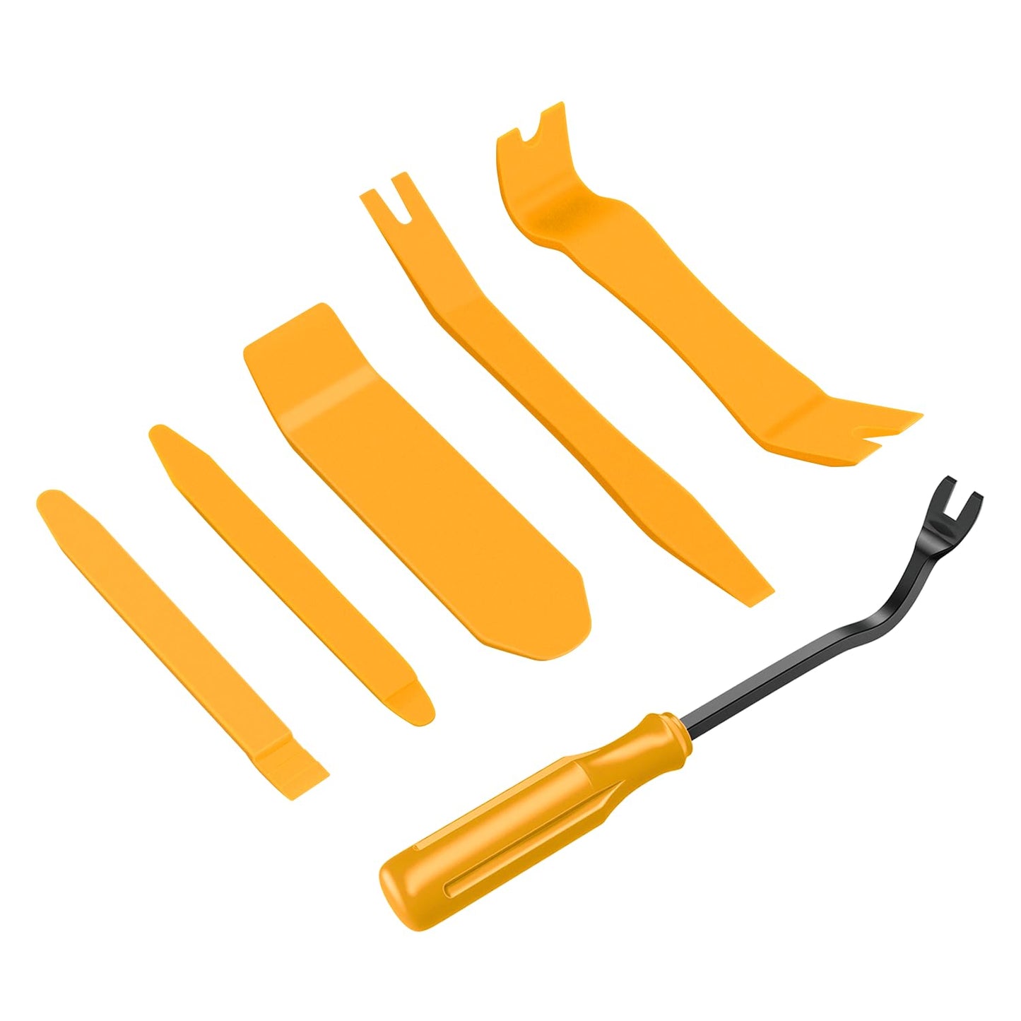 GOOACC 8PCS Auto Trim Scratch Removal Tool Car Audio Dash Panel Window Molding Fastener Remover Tool Kit-Red