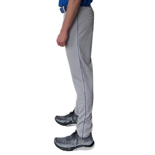 BRUCE BOLT Youth Premium Pro Boys' Grey w/Royal Baseball Pant - Youth Small - 20" to 24"