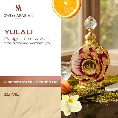 Swiss Arabian Yulali - Luxury Products From Dubai - Long Lasting And Addictive Personal Perfume Oil Fragrance - A Seductive Signature Aroma - 0.5 Oz