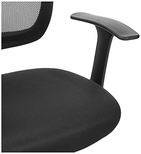 Amazon Basics Mesh Mid-Back Adjustable-Height 360-Degree Swivel Office Desk Chair with Armrests, Lumbar Support and Easy t...