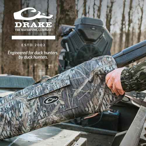 Drake Waterfowl¢ç Side-Opening Soft Gun Case - Water Resistant, Adjustable Strap, Choke Tube Pocket - Tactical Shotgun Case