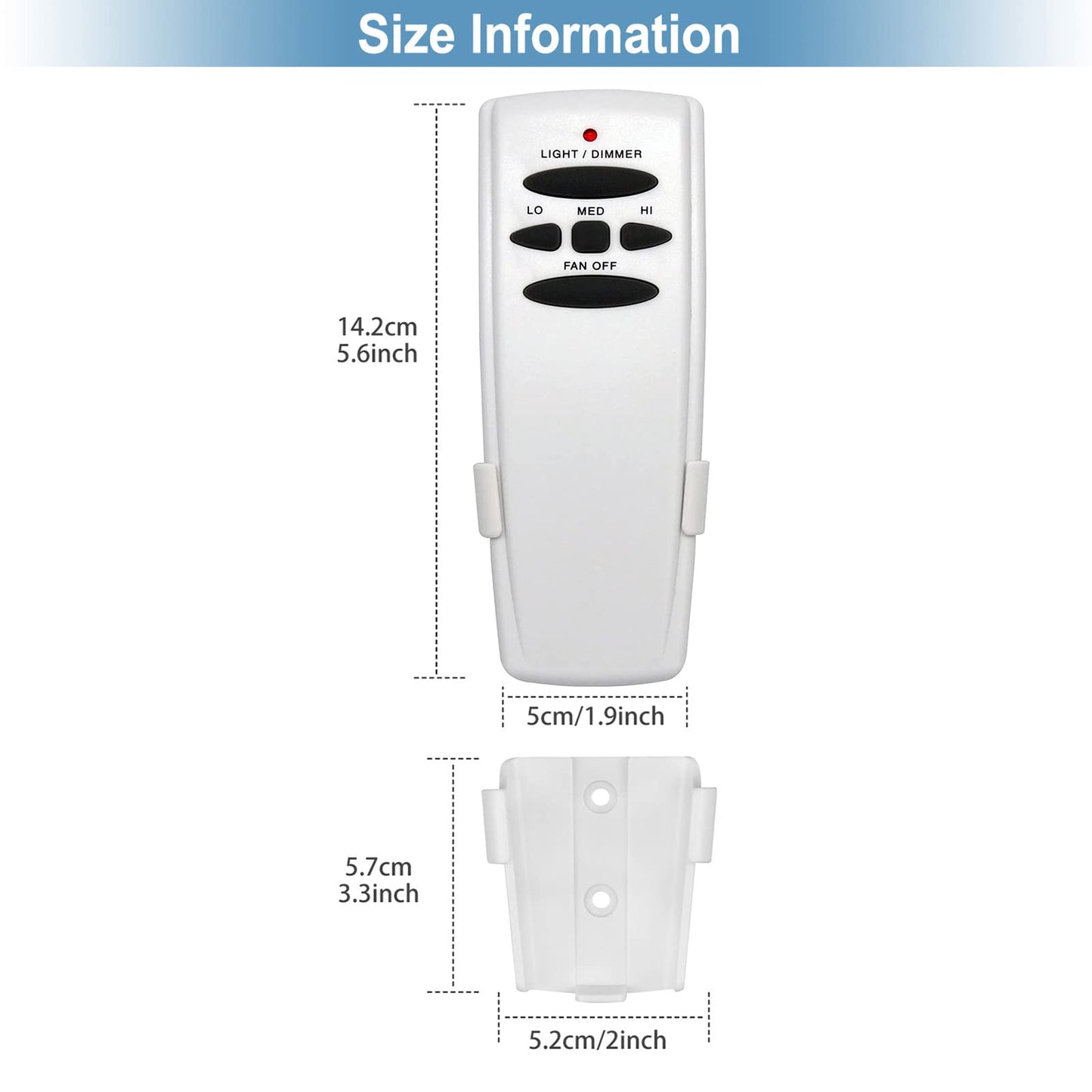 Hampton Bay Hunter Ceiling Fan Remote Control Replacement For Fanhd Hd5 Uc7078T Rr7079T L3H2010Fanhd L3H2014Fanhd,3-Speed With L
