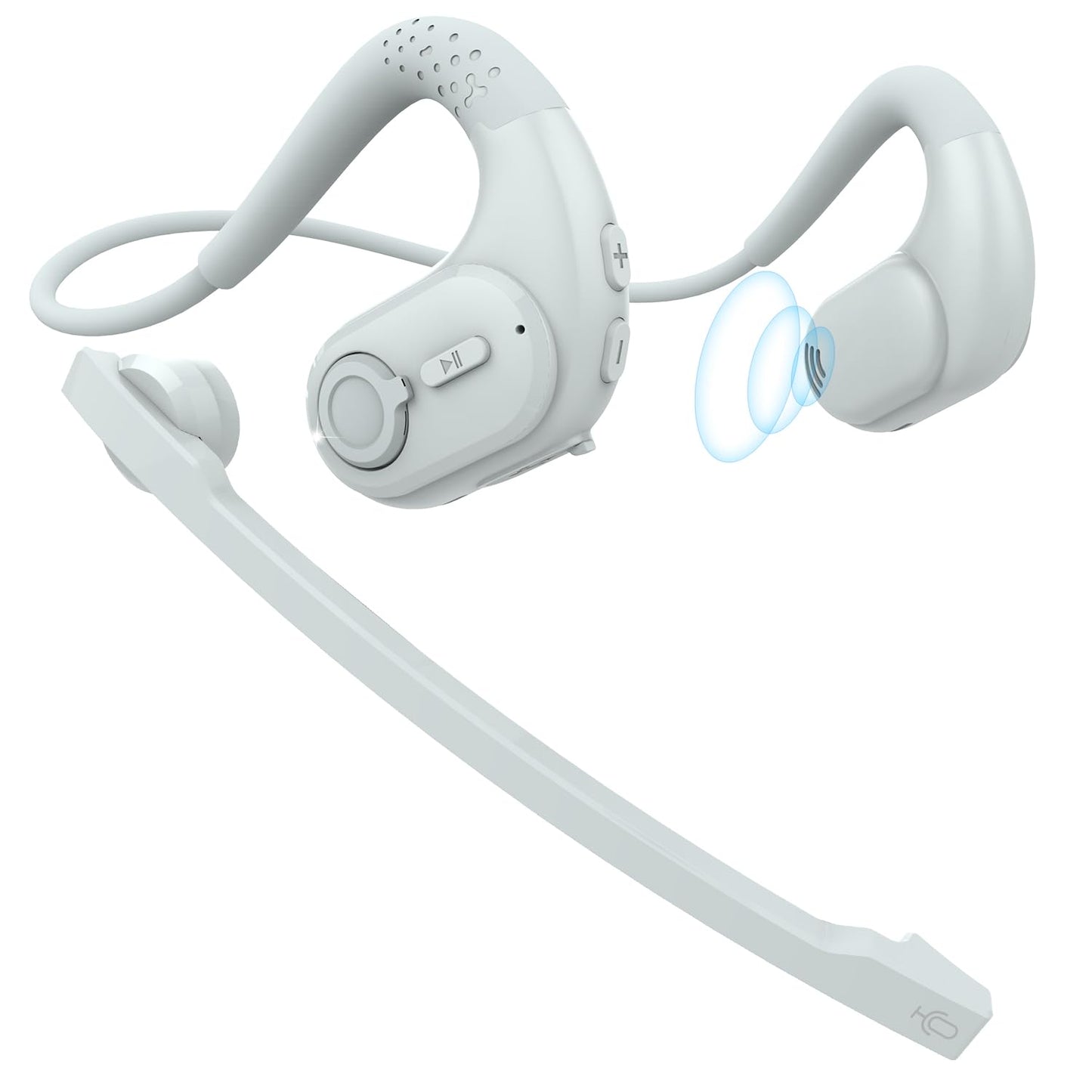 iDIGMALL Bluetooth 5.3 Headset Wireless Eabuds w/Noise Canceling Removable Boom Microphone for Phone PC Laptop, Open Ear Headpho