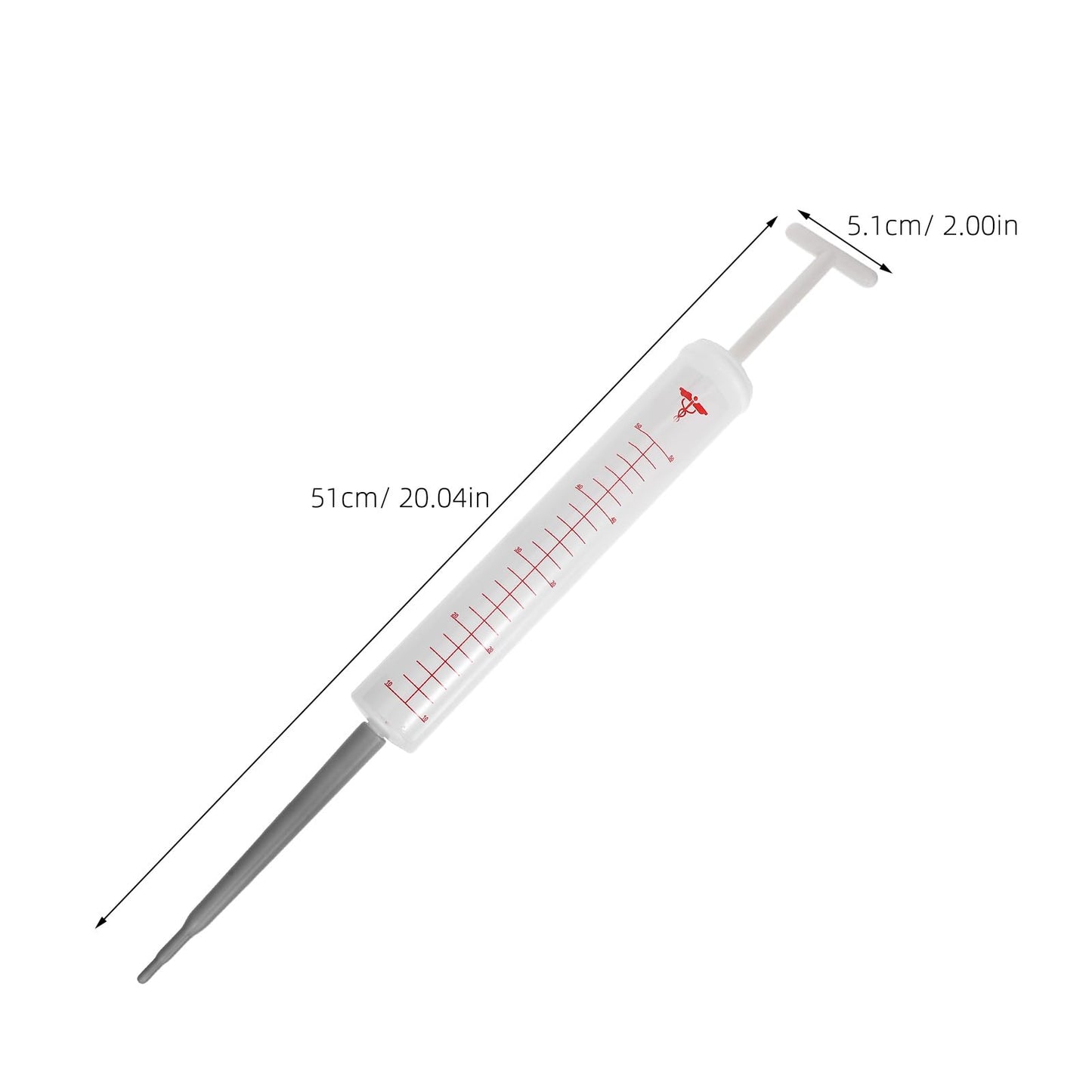 BESTOYARD Giant Toy Syringe Novelty Fake Injector Halloween Prop 20 Inches White for Halloween Party Decorations and Doctor Cosplay