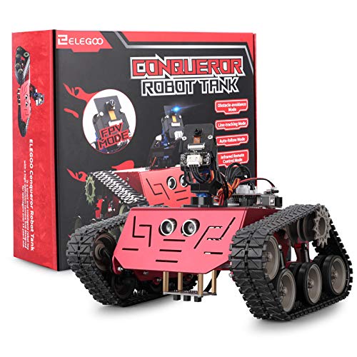 ELEGOO Conqueror Robot Tank Kit with UNO R3 for Arduino Robotics for Kids Ages 8-12 12-16 STEM Science Kits Coding Robots ...