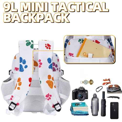 9L Mini Tactical Backpack for Men and Women Tactical Backpack Small for Hiking Small Tactical Bag Fitness Pack