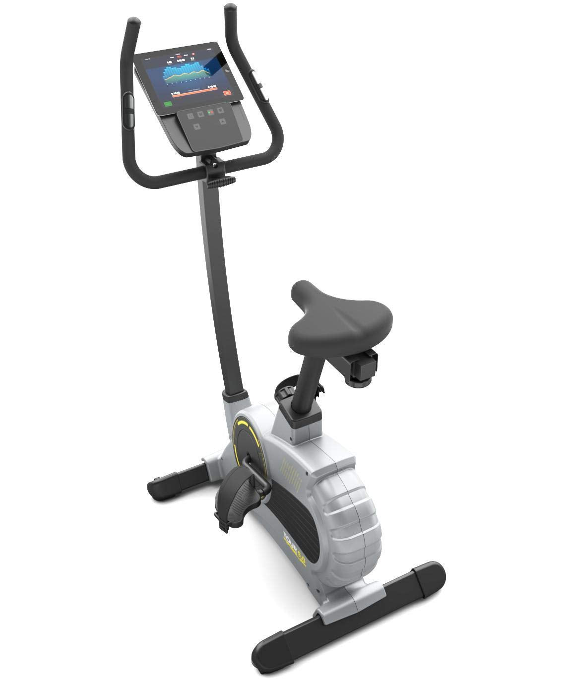 Bluefin Fitness TOUR 5.0 Exercise Bike | Home Gym Equipment | Exercise Machine | Kinomap | Live Video Streaming | Video Coaching & Training | Bluetooth | Smartphone App | Black Grey Silver