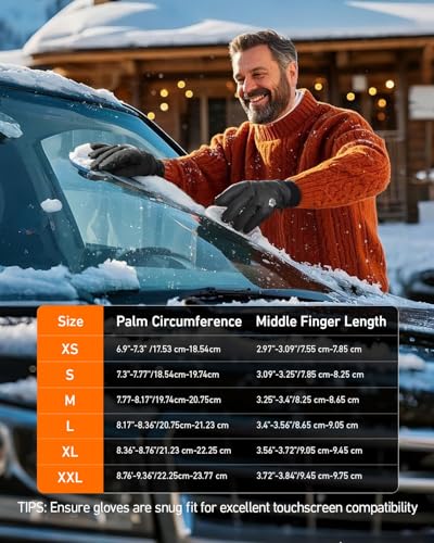 RIGWARL Winter Gloves Waterproof for Cold Weather, Warm Snow Gloves Men Women, Skiing Glove with Touchscreen Fingers for H...