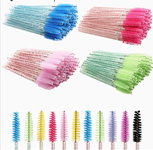 LASSKY 200Pcs Disposable Eyelash Mascara Brushes, Eye lash Brush, Mascara Wands, Spoolies for Eyelash Extensions, Lash Wand, Eye