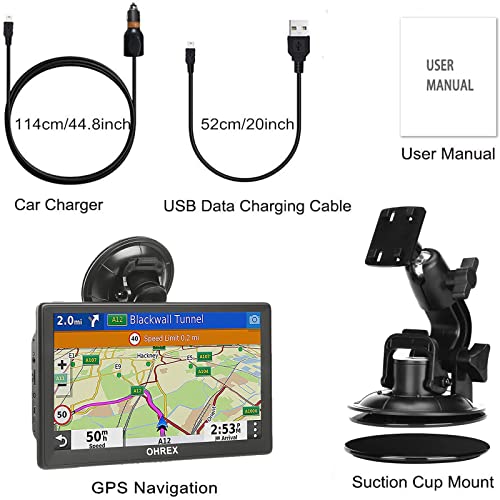 OHREX N900 GPS Navigator for Car, 9 inch Truck GPS Commercial Drivers, Trucker GPS for Semi Truck 2025, Latest 2026 Map wi...