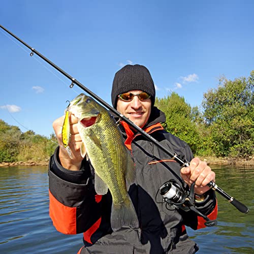 PLUSINNO Fishing Pole, Fishing Rod and Reel Combo,Telescopic Fishing Rod Kit with Spinning Reel, Collapsible Portable Fish...