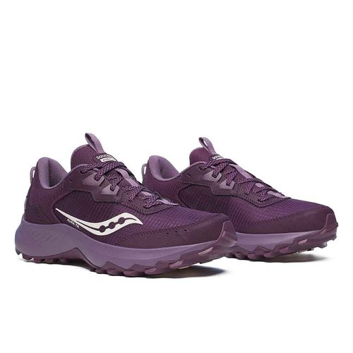 Saucony Women's Aura Tr Hiking Shoe, Plum/Pearl, 9.5