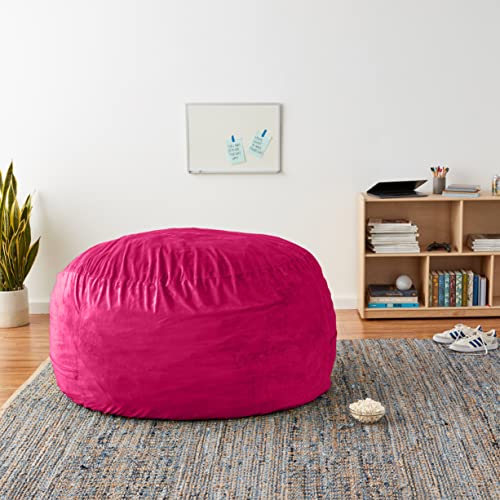 Chill Sack Bean Bag Chair Cover, 5-Feet, Microsuede - Pink