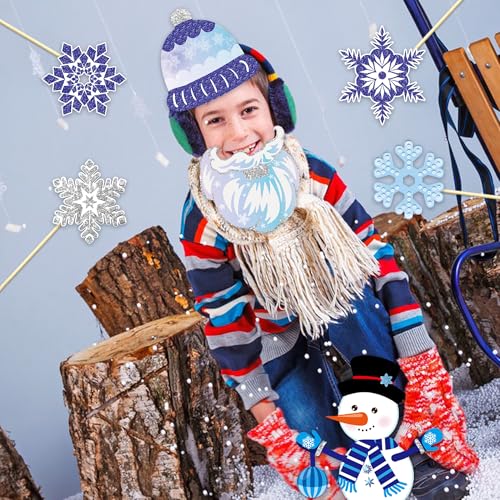 Winter Photo Booth Props - Set of 33 Winter Wonderland Party Decorations Christmas Photo Booth Props for Froze Party Holid...