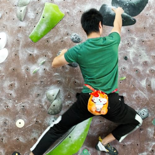 Rock Climbing Chalk Bag + Refillable Ball β Boba Dog Plush Animal Bag