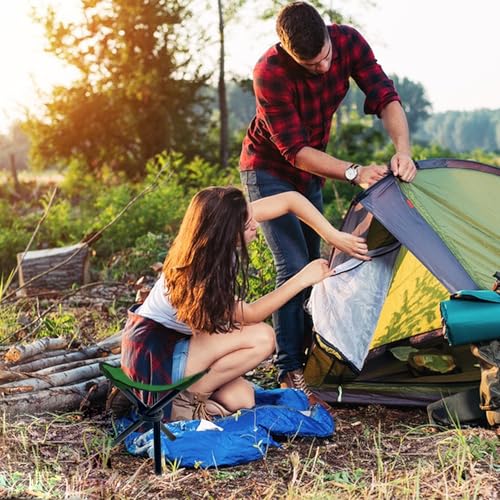 Travel Folding Camping Stool, 14.6 inches Tripod Chair and Maximum weight 300 lbs Outdoor Portable Party Chair Fishing Cha...