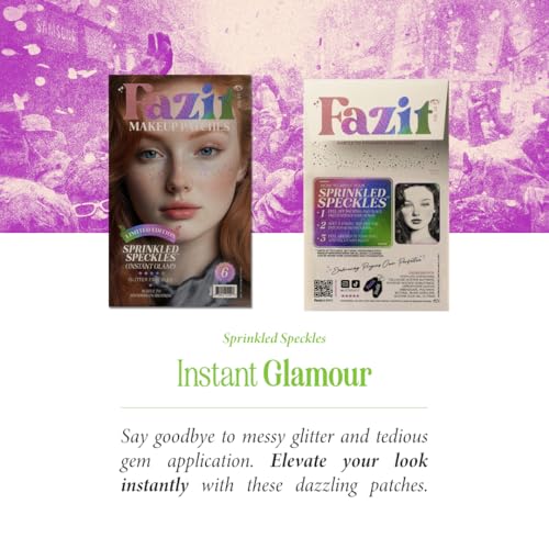 Fazit Makeup Patches - Sprinkled Speckles - Glow Up Make-Up Patches - Cute Glitter Makeup Accessories for Women - Cosmetic...